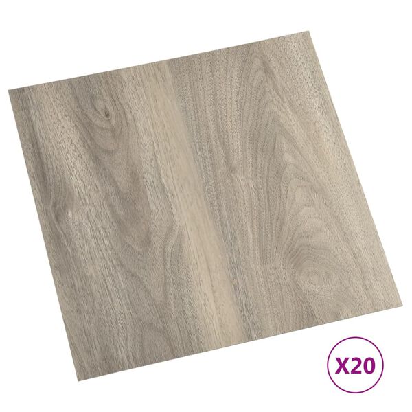 vidaXL Δάπεδο Αυτοκόλλητο Taupe 20 τεμ. 1,86 μ² από PVC