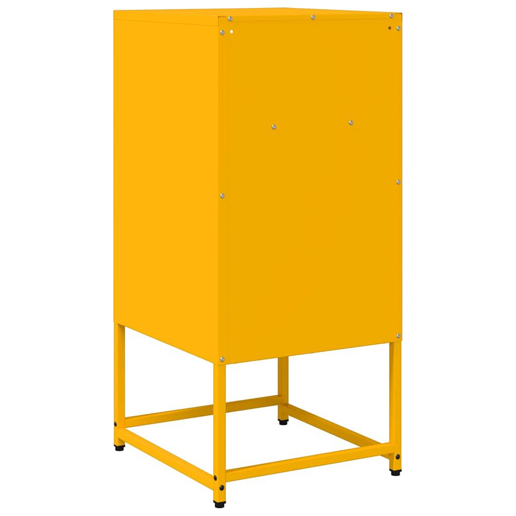 vidaXL Κομοδίνο ντουλάπι μουστάρδας κίτρινο 36x39x78 cm