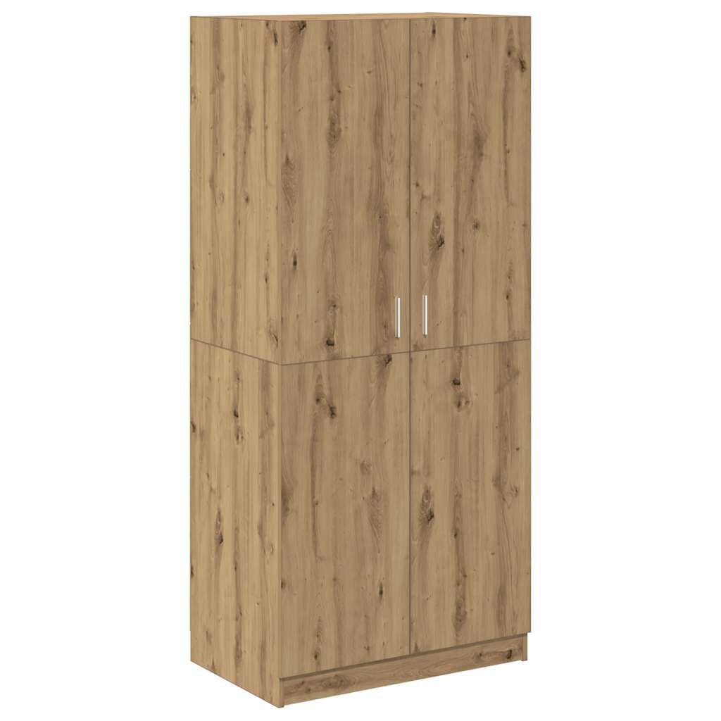 vidaXL Ντουλάπα Τεχνίτης Δρυς 80x52x180 εκ Επεξεργασμένο Ξύλο