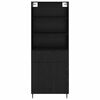 vidaXL Highboard &Mu;&alpha;ύ&rho;&eta; &Omicron;&xi;&upsilon;ά 69,5 x 34 x 180 &epsilon;&kappa;. &Sigma;ύ&nu;&theta;&epsilon;&tau;&omicron; &Xi;ύ&lambda;&omicron; &kappa;&alpha;&iota; &Gamma;&upsilon;&alpha;&lambda;ί