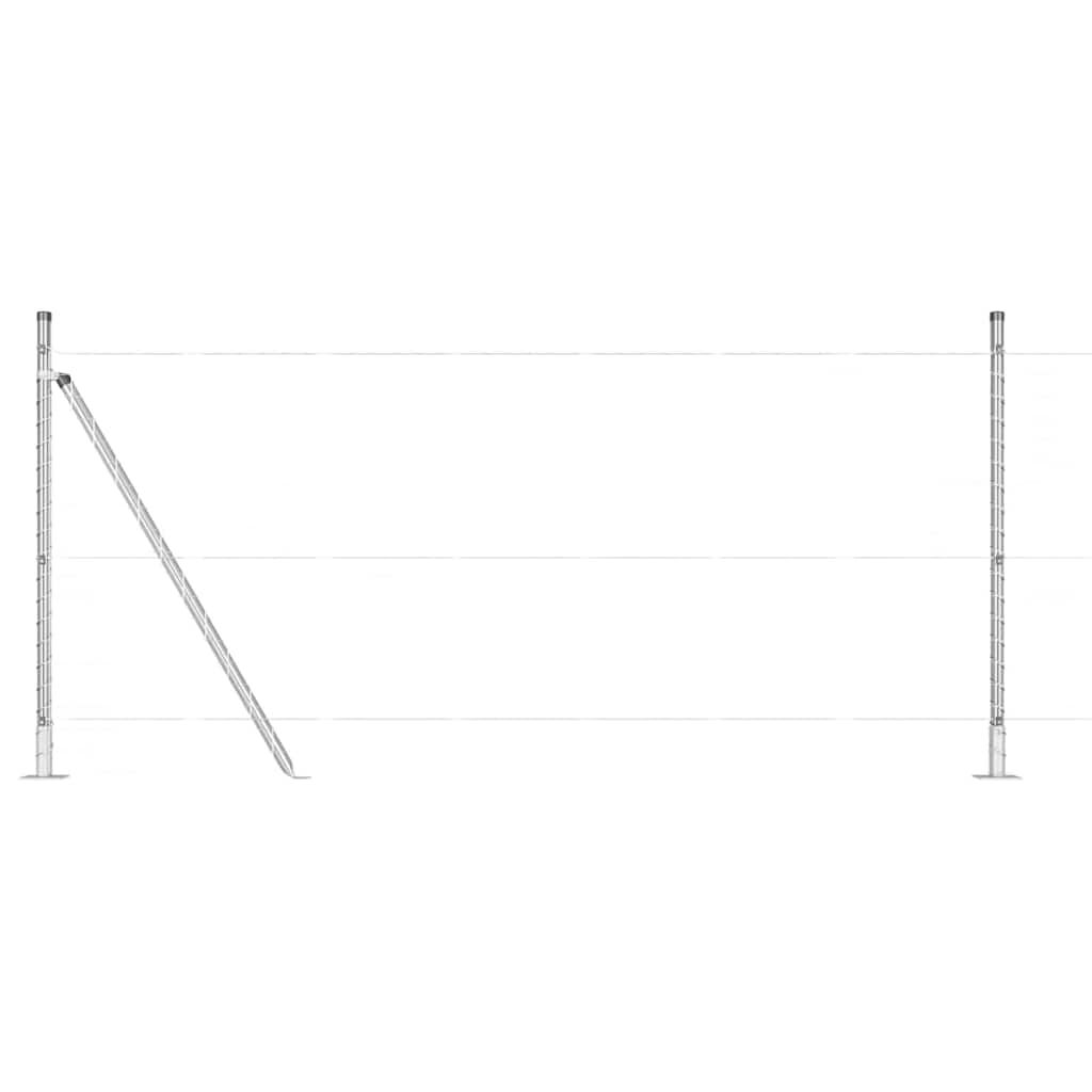 vidaXL Πό posts φράχτη 13 pcs Ασημί Ø32mm 110 εκ Γαλβανισμένος χάλυβας