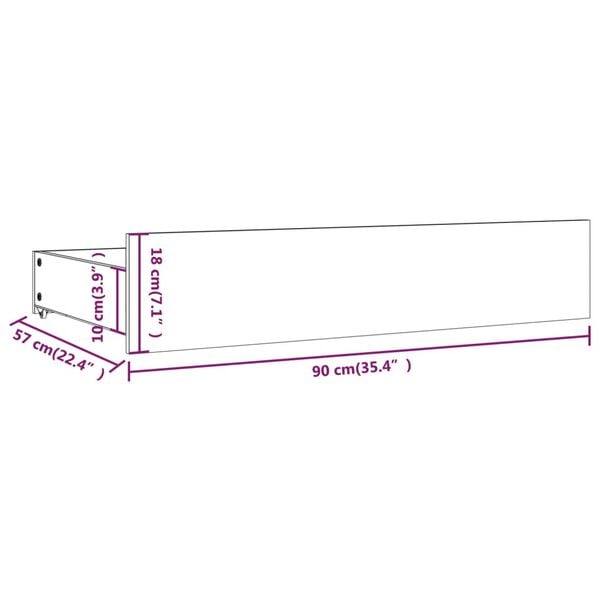 vidaXL Πλαίσιο Κρεβατιού Με Συρτάρια 140 x 190 εκ.