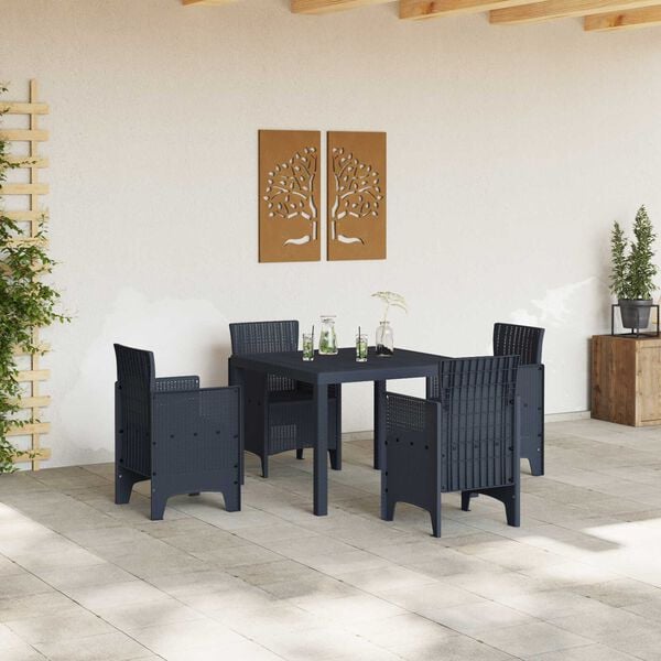 vidaXL Σετ τραπεζαρίας κήπου 3 pcs Ανοιχτό γκρι 100 x 100 x 73 εκ
