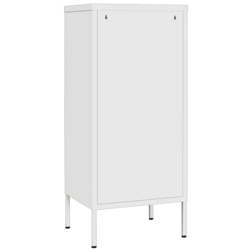 vidaXL Ντουλάπι Αποθήκευσης Λευκό 42,5x35x101,5 εκ. από Ατσάλι