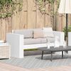 vidaXL Καναπές Κήπου Λευκό 134 x 60 x 62 cm Μασίφ ξύλο πεύκου