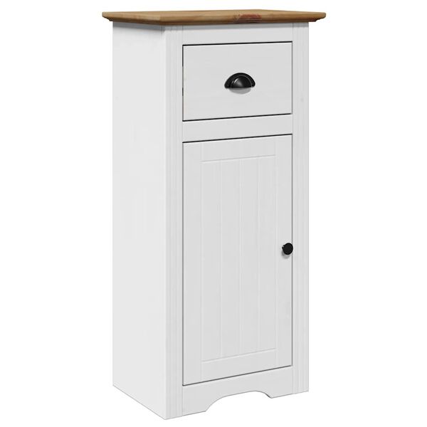 vidaXL Ντουλάπι μπάνιου BODO Λευκό και καφέ 44x30x90 cm