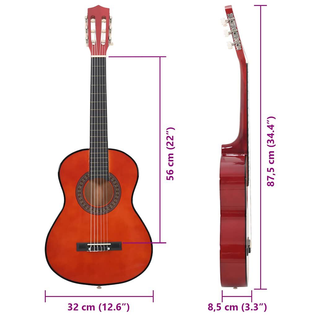 vidaXL Κλασική Κιθάρα για Αρχάριους και Παιδιά 1/2 34" Ξύλο Φιλύρας