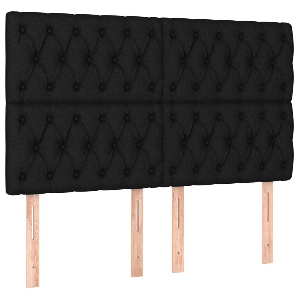 vidaXL Σκελετός Κρεβατιού Χωρίς Στρώμα Μαύρο 140x200 εκ.Υφασμάτινο