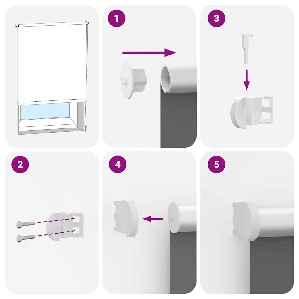 vidaXL Roller Blind Blackout γκρί 135x210 cm Πλάτος υφάσματος 131,6cm
