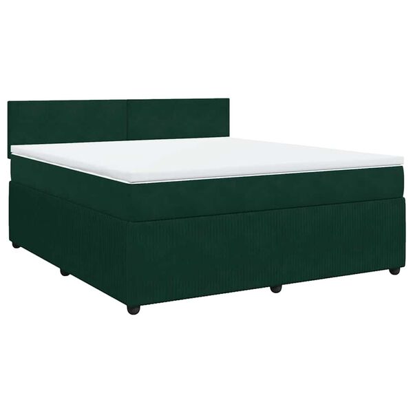 vidaXL &Kappa;&rho;&epsilon;&beta;ά&tau;&iota; Boxspring &mu;&epsilon; &Sigma;&tau;&rho;ώ&mu;&alpha; &Sigma;&kappa;&omicron;ύ&rho;&omicron; &Pi;&rho;ά&sigma;&iota;&nu;&omicron; 180x200&epsilon;&kappa;. &Beta;&epsilon;&lambda;&omicron;ύ&delta;&iota;&nu;&omicron;