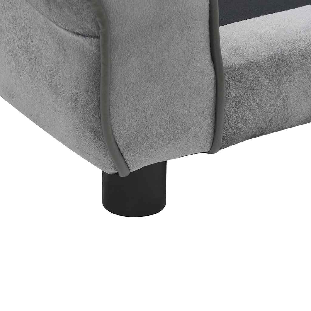 vidaXL Καναπές - Κρεβάτι Σκύλου Γκρι 72 x 45 x 30 εκ. Βελουτέ