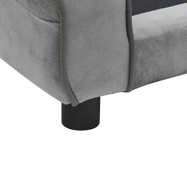 vidaXL Καναπές - Κρεβάτι Σκύλου Γκρι 72 x 45 x 30 εκ. Βελουτέ
