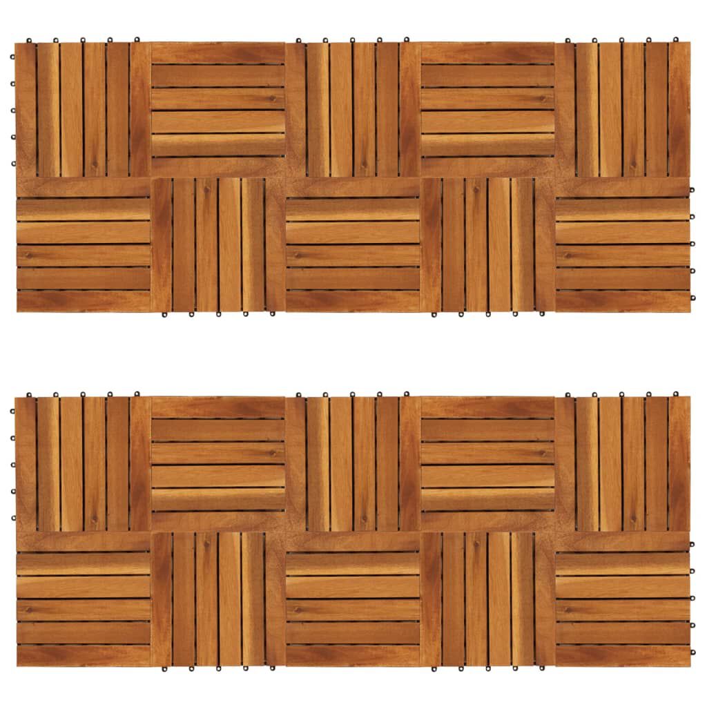 vidaXL Πλακάκια Deck Κάθετο Σχέδιο Σετ 20τεμ. 30x30εκ από Ξύλο Ακακίας