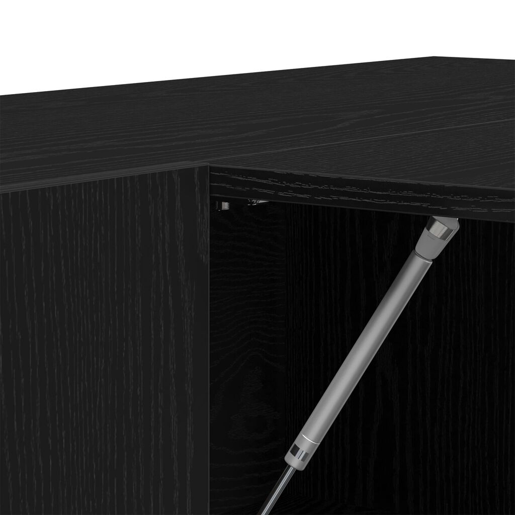 vidaXL Ντουλάπια Διαδρόμου 2 τμχ Μαύρης Βελανιδιάς Επεξεργασμένου Ξύλου