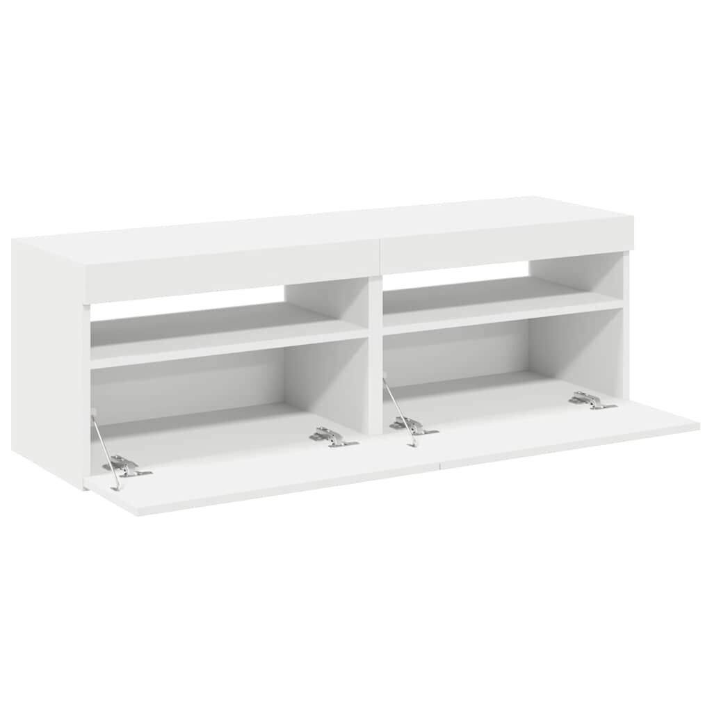 vidaXL Έπιπλα Τηλεόρασης με LED 2 τεμ. Λευκά 60 x 35 x 40 εκ.