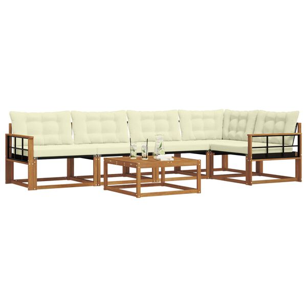 vidaXL &Sigma;&epsilon;&iota;&rho;ά &Kappa;&alpha;&nu;&alpha;&pi;έ &Epsilon;&xi;&omega;&tau;&epsilon;&rho;&iota;&kappa;&omicron;ύ &mu;&epsilon; &mu;&alpha;&xi;&iota;&lambda;ά&rho;&iota; 6 pcs &Phi;&upsilon;&sigma;&iota;&kappa;ό &kappa;&alpha;&iota; &Kappa;&rho;έ&mu;&alpha;