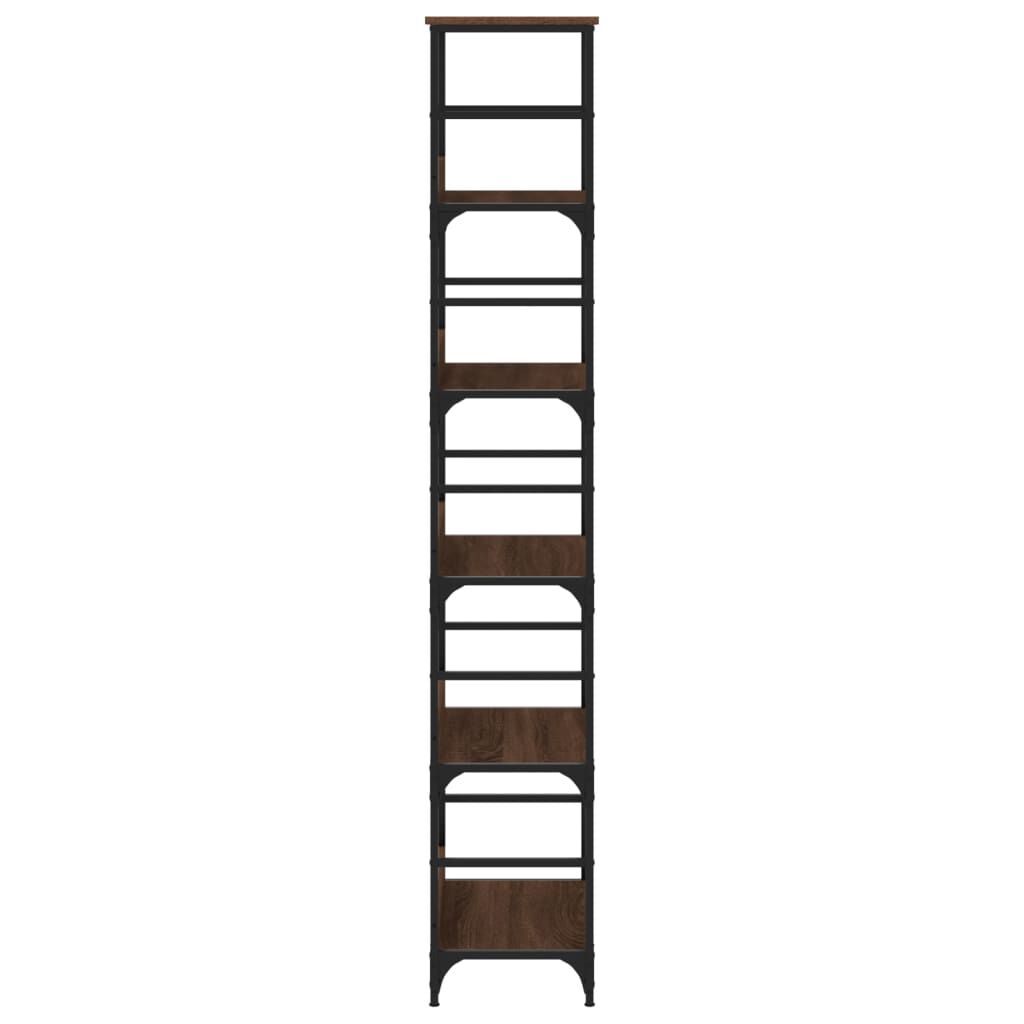 vidaXL Βιβλιοθήκη Καφέ Δρυς 50 x 33 x 188,5 εκ. Επεξεργασμένο Ξύλο