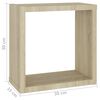 vidaXL Ράφια Κύβοι Τοίχου 2 τεμ. Sonoma Δρυς 30 x 15 x 30 εκ.