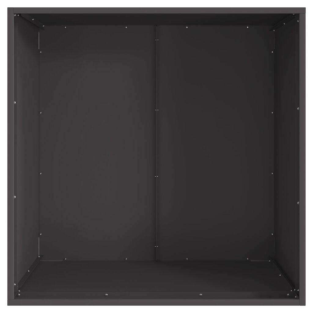 vidaXL Τζάκι Τετράγωνο Μαύρο 80x80x43 εκ. Ατσάλι