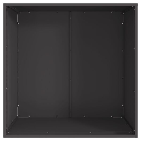 vidaXL Τζάκι Τετράγωνο Μαύρο 80x80x43 εκ. Ατσάλι