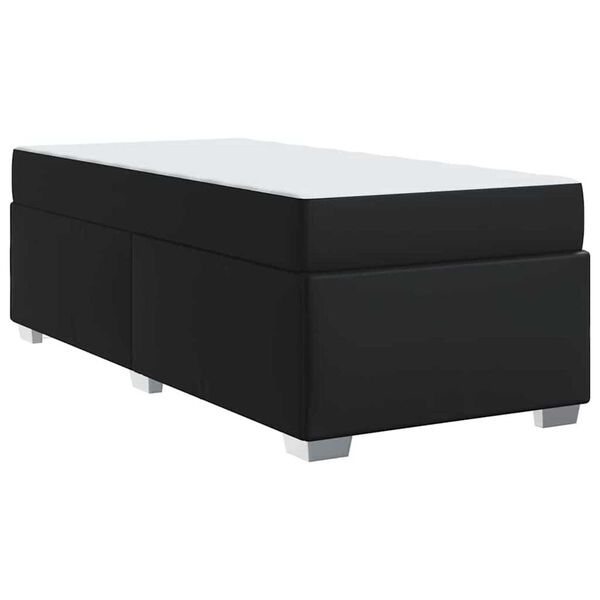 vidaXL Σκελετός Κρεβατιού Μαύρο 100 x 200 cm Τεχνητό δέρμα