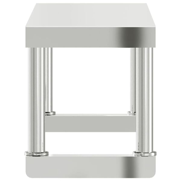 vidaXL Ράφι Επιτραπέζιο για Πάγκο Εργασίας 110x30x35 εκ. Ανοξ. Ατσάλι