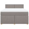 vidaXL &Kappa;&rho;&epsilon;&beta;ά&tau;&iota; Boxspring &mu;&epsilon; &Sigma;&tau;&rho;ώ&mu;&alpha; Taupe 140x190 &epsilon;&kappa;. &Upsilon;&phi;&alpha;&sigma;&mu;ά&tau;&iota;&nu;&omicron;