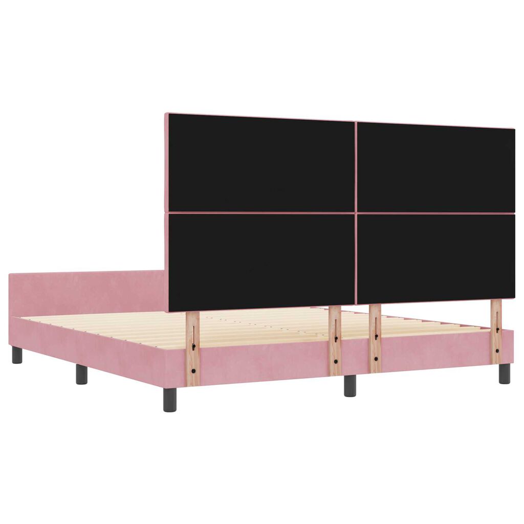 vidaXL Κρεβάτι Ροζ 180x200 εκ. Βελούδο