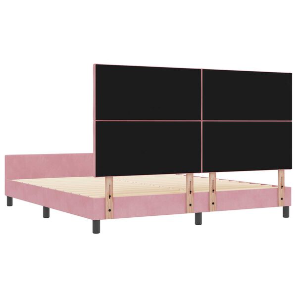 vidaXL Κρεβάτι Ροζ 180x200 εκ. Βελούδο