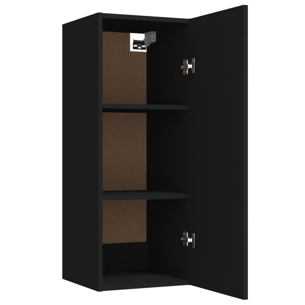 vidaXL Ντουλάπι Τοίχου Μαύρο 34,5x34x90 εκ. Επεξεργασμένο Ξύλο