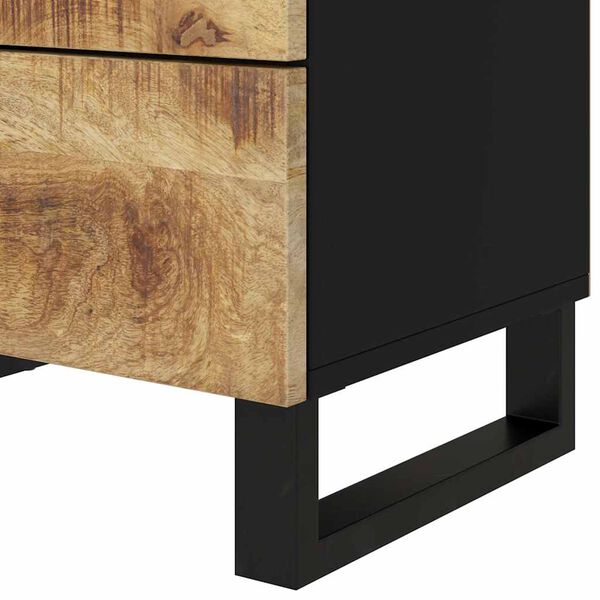 vidaXL Κομοδίνο 50x33x62 εκ. Μασίφ Ξύλο Μάνγκο & Επεξεργασμένο Ξύλο
