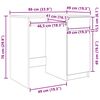 vidaXL Γραφείο Γκρι Sonoma 86x49x76 εκ. από Επεξεργασμένο Ξύλο