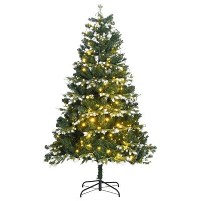 vidaXL Χριστουγεν. Δέντρο Τεχνητό Αρθρωτό με 300 LED και Χιόνι 180 εκ.