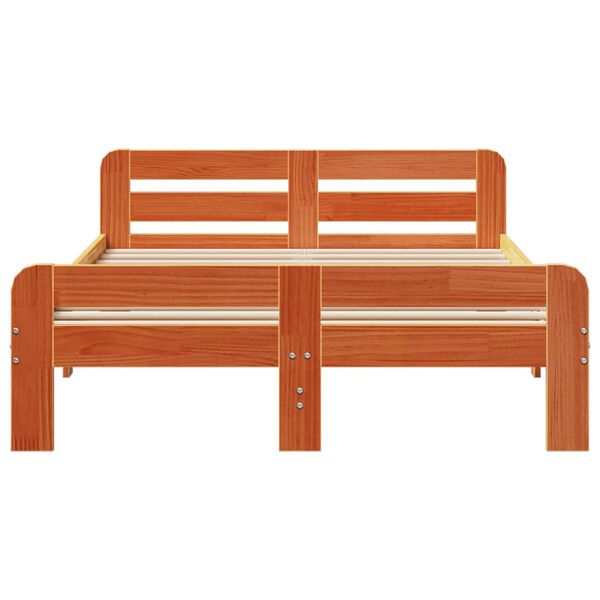 vidaXL Σκελετός Κρεβ. Χωρίς Στρώμα Καφέ Κεριού 120x200 εκ Μασίφ Πεύκο