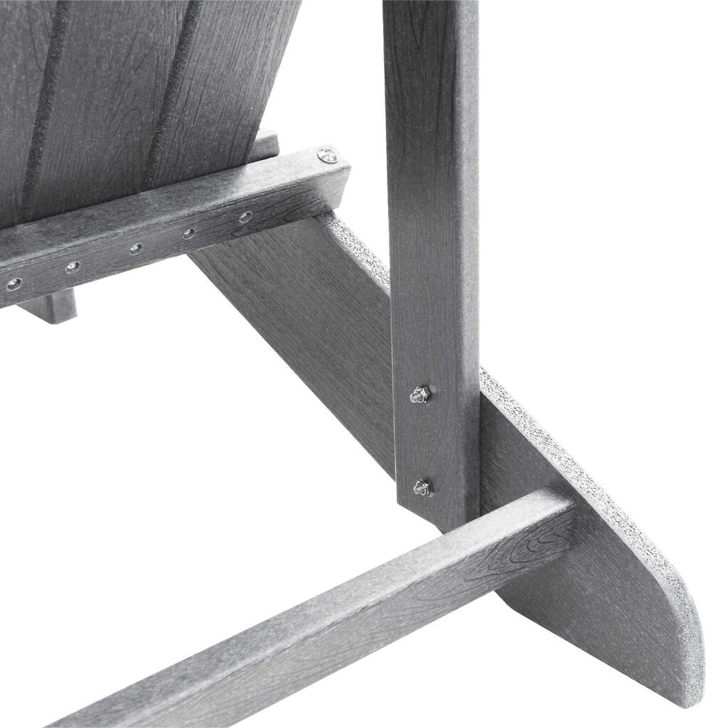 vidaXL Καρέκλα Adirondack με Υποπόδιο Ανοιχτό Γκρι HDPE