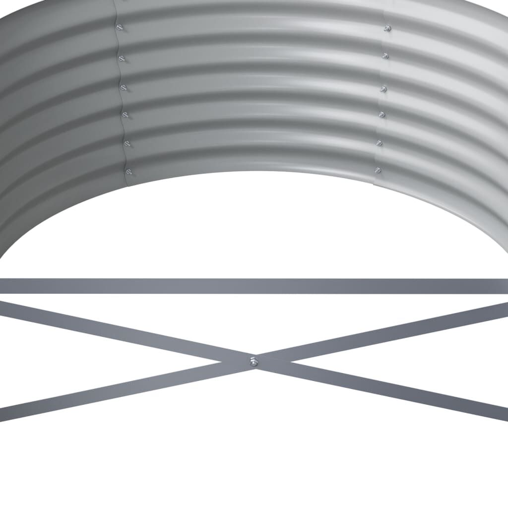 vidaXL Ζαρντινιέρα Ασημί 296x80x36 εκ. Ατσάλι με Ηλεκτρ. Βαφή Πούδρας
