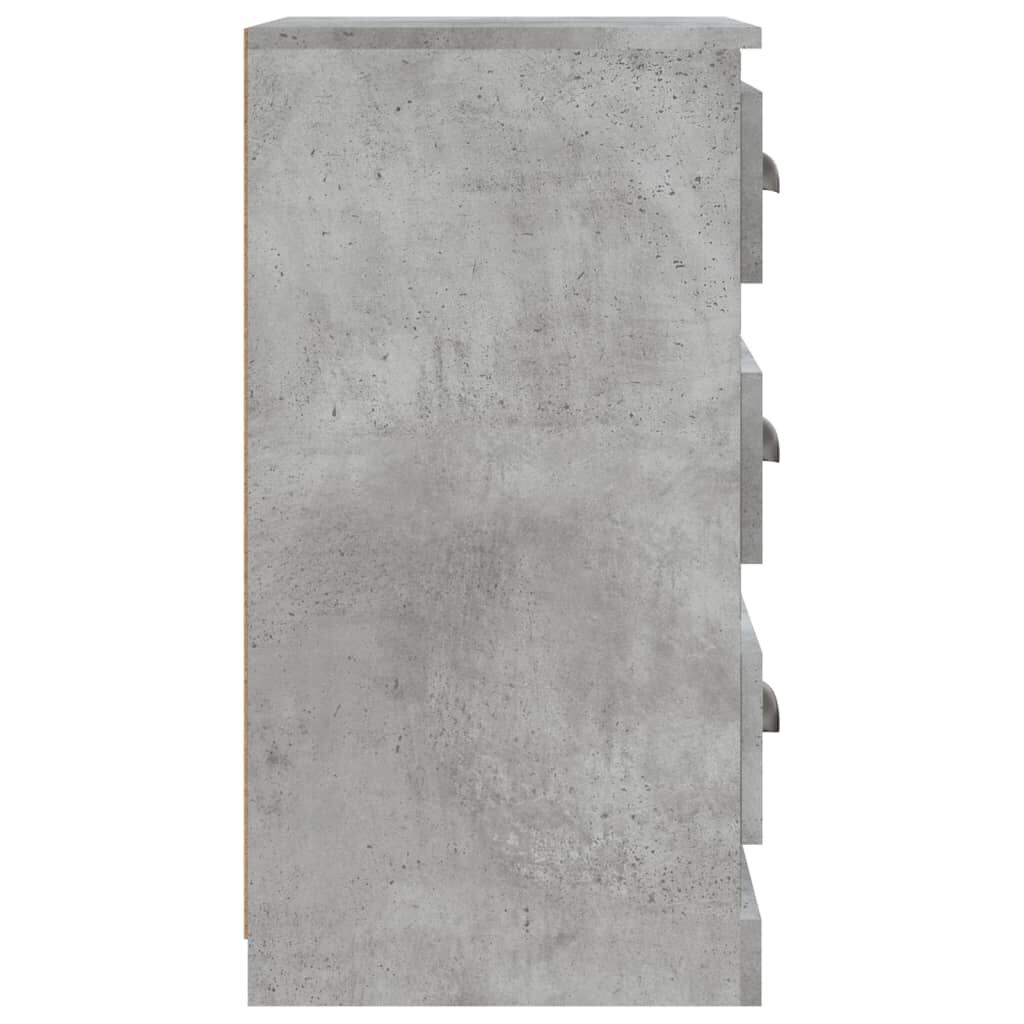 vidaXL Μπουφές Γκρι Σκυροδέματος 36x35,5x67,5 εκ. Επεξεργασμένο Ξύλο