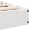 vidaXL Κρεβάτι δαπέδου Λευκό 90 x 220 cm Μασίφ ξύλο πεύκου