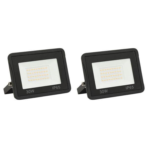 vidaXL Προβολείς LED 2 τεμ. Θερμό Λευκό 30 W