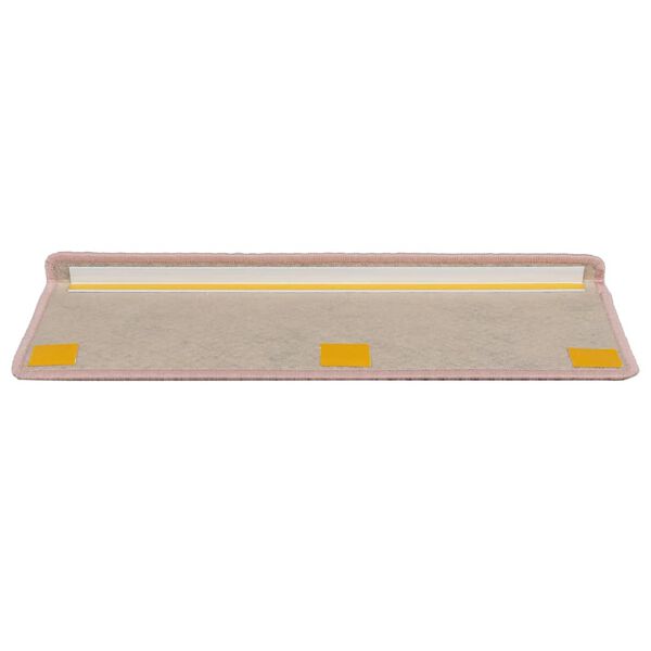 vidaXL Πατάκια Σκάλας Αυτοκόλ. 15 τεμ. Όψη Σιζάλ 65x21x4 εκ. Ροζ