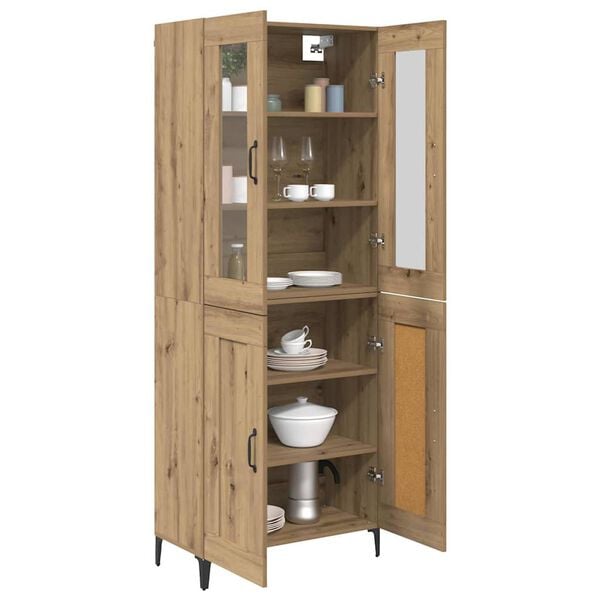 vidaXL Highboard Artisan Oak 69,5 x 34 x 180 &epsilon;&kappa;. &Epsilon;&pi;&epsilon;&xi;&epsilon;&rho;&gamma;&alpha;&sigma;&mu;έ&nu;&omicron; &xi;ύ&lambda;&omicron;
