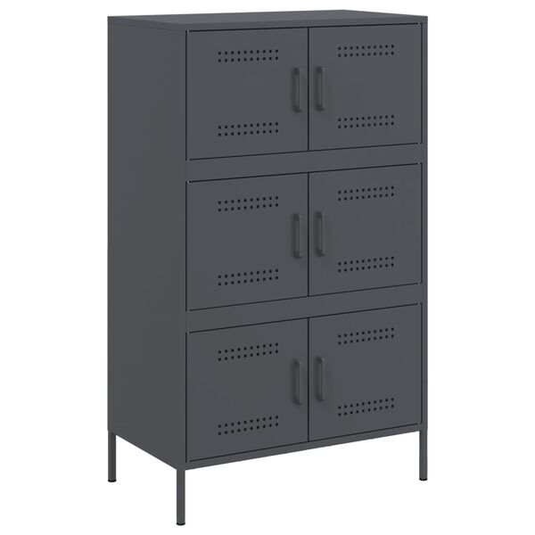 vidaXL Ντουλάπι Ανθρακί 68x39x113 εκ. από Ατσάλι