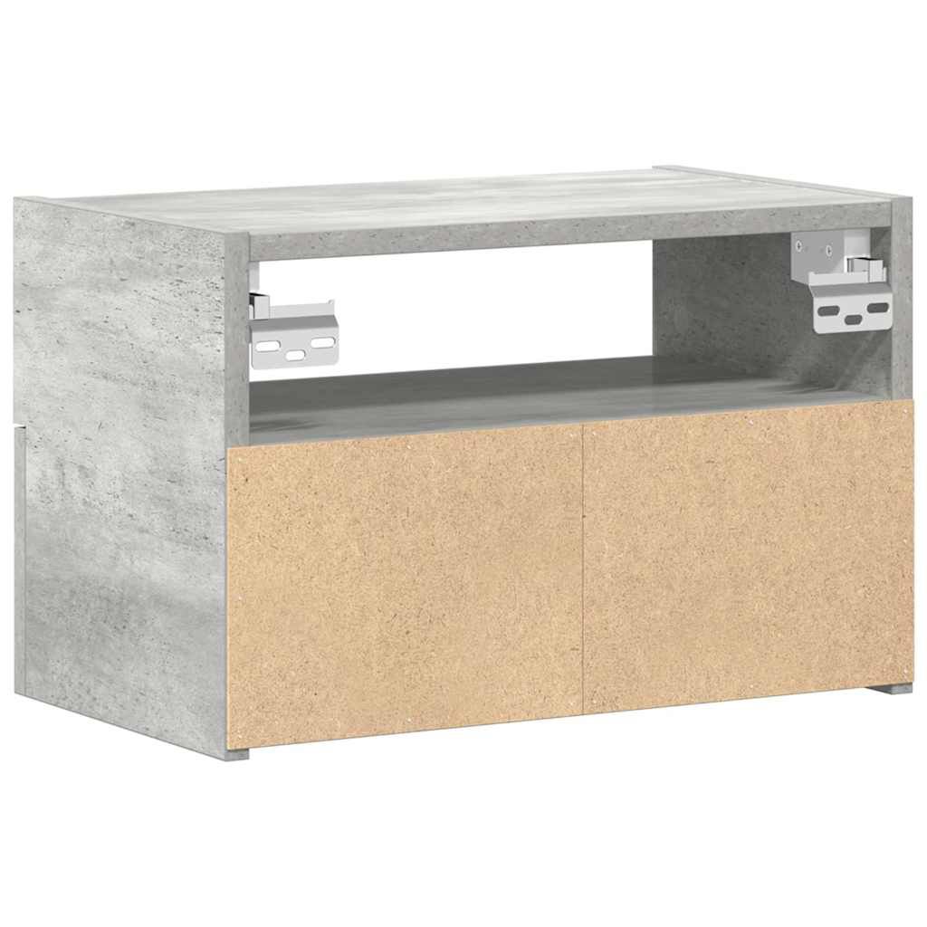 vidaXL Κομοδίνο Επιτοίχιο Γκρι Σκυροδέματος 45x26x28,5 εκ.