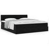 vidaXL Οθωμανικό κρεβάτι με στρώμα Μαύρο 160x200cm Velvet
