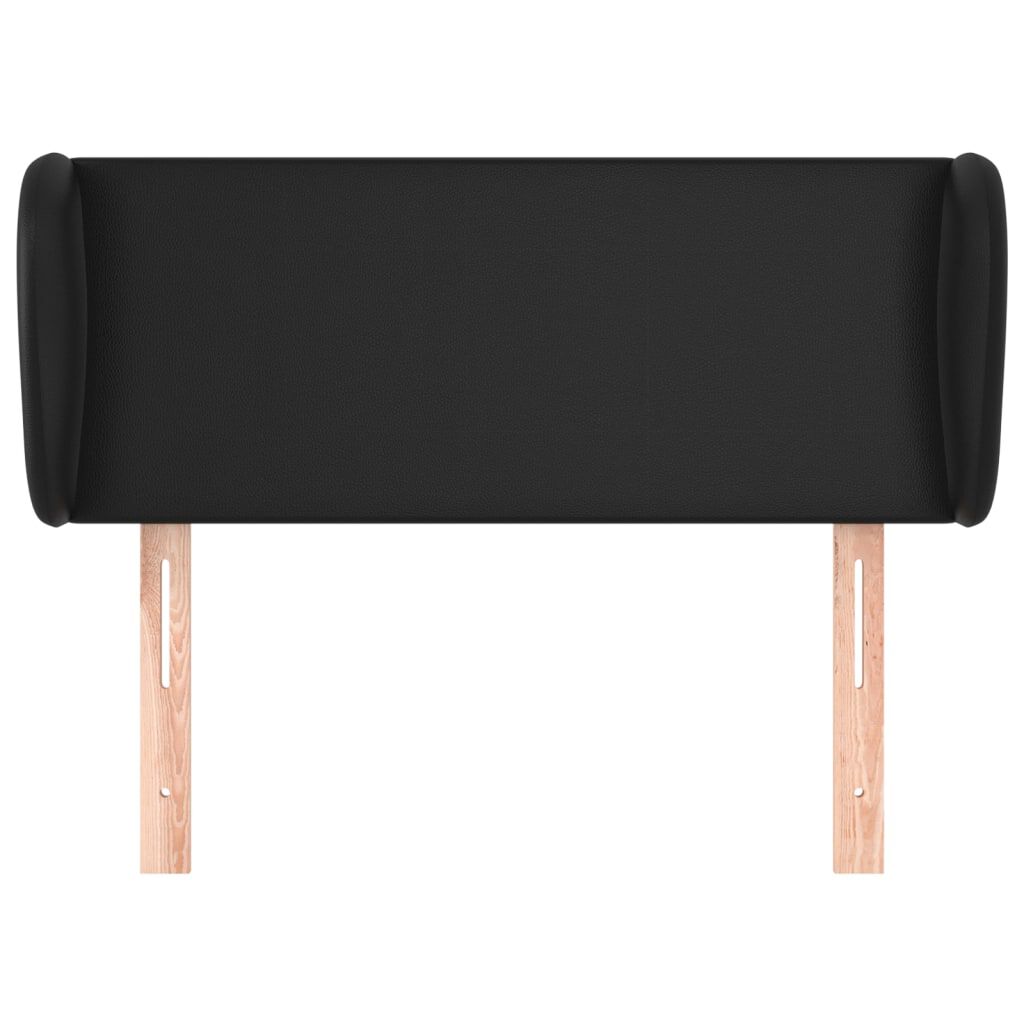 vidaXL Κεφαλάρι με Πτερύγια Μαύρο 103x23x78/88 εκ. Συνθετικό Δέρμα