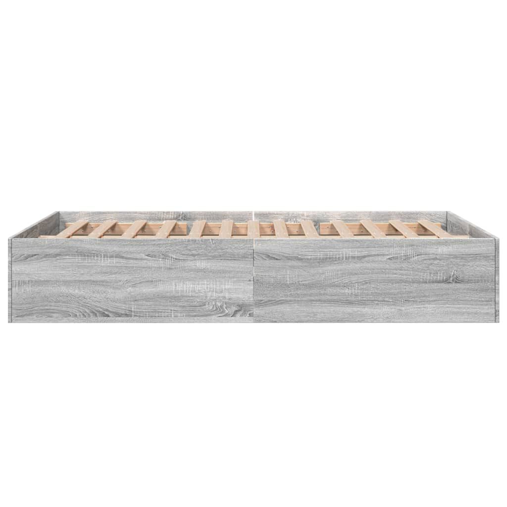 vidaXL Πλαίσιο Κρεβατιού Γκρι Sonoma 140x190 εκ. Επεξεργασμένο Ξύλο