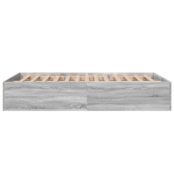 vidaXL Πλαίσιο Κρεβατιού Γκρι Sonoma 140x190 εκ. Επεξεργασμένο Ξύλο