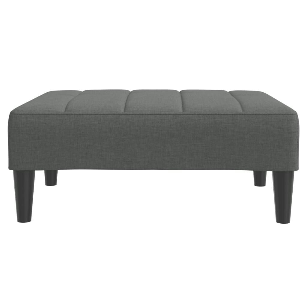 vidaXL Υποπόδιο Σκούρο Γκρι 77x55x31 εκ. Υφασμάτινο