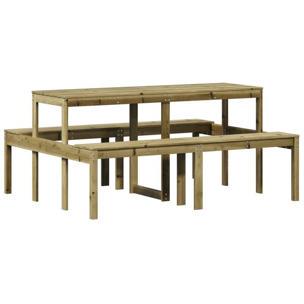 vidaXL Τραπέζι Πικνίκ 160 x 134 x 75 εκ. από Εμποτισμένο Ξύλο Πεύκου