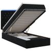 vidaXL &Kappa;&rho;&epsilon;&beta;ά&tau;&iota; Ottoman &mu;&epsilon; &Sigma;&tau;&rho;ώ&mu;&alpha; &kappa;&alpha;&iota; LED &Mu;&alpha;ύ&rho;&omicron; 90 x 200 cm &Beta;&epsilon;&lambda;&omicron;ύ&delta;&omicron;